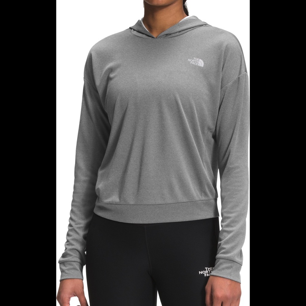 The North Face Women’s Light Gray Hoodie Wander Sun Summer Shirt Size XS